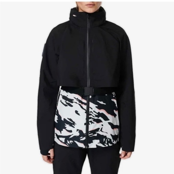 Sweaty Betty Pro Light Recco Ski Jacket Shell Coat Black White - Picture 15 of 15